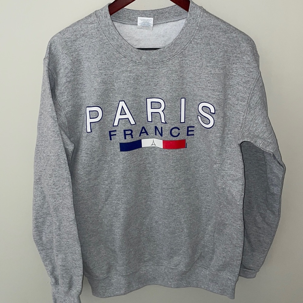 Paris France Crew Neck Sweatshirt Unisex Small